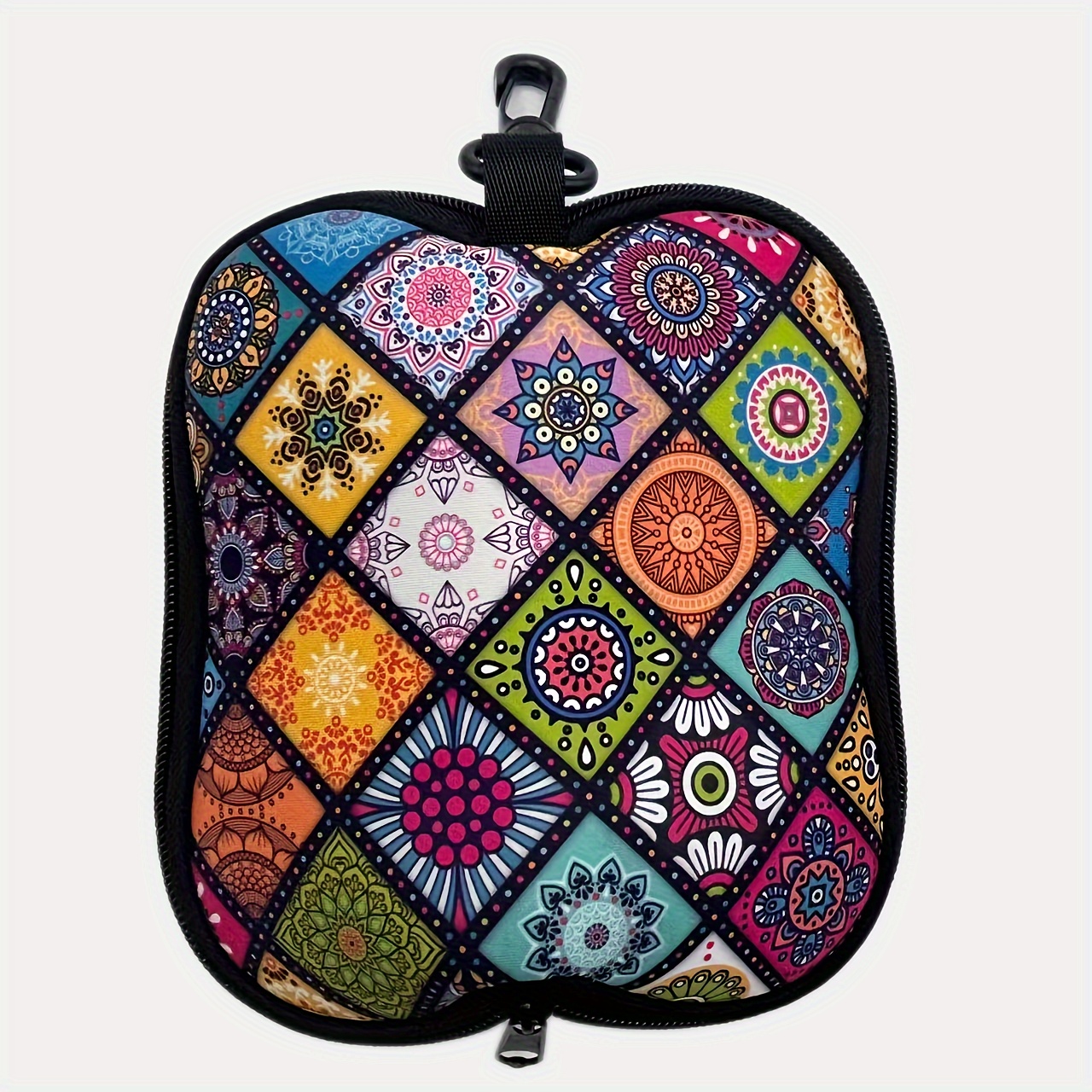 Mandala-Patterned Zippered Glasses Case