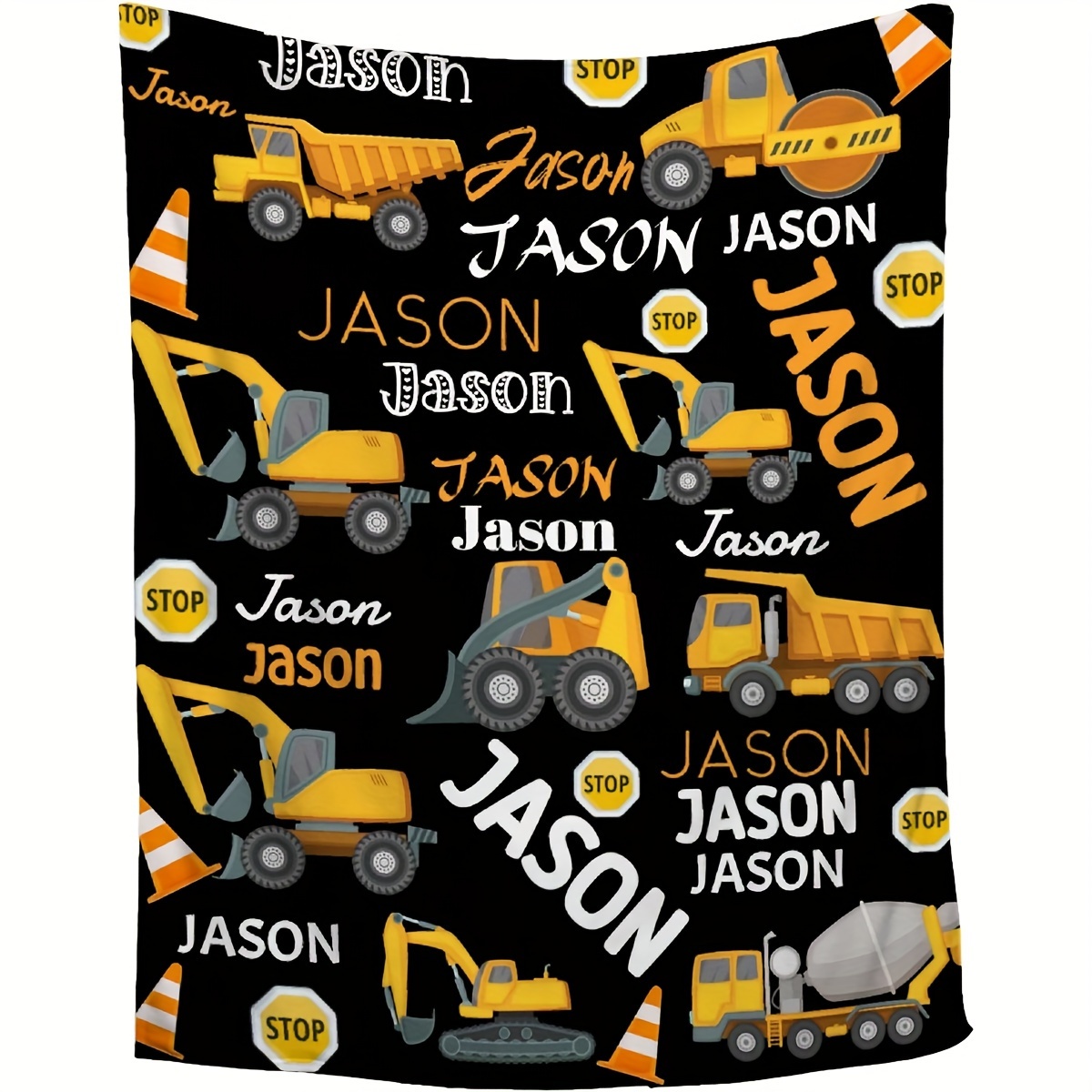 

Custom Name Flannel Throw Blanket - Contemporary Style, Comfort, Machine Washable, , Soft And Warm Polyester For Sofa, Bed, Travel, Camping, Office, Chair - Personalized Gift For