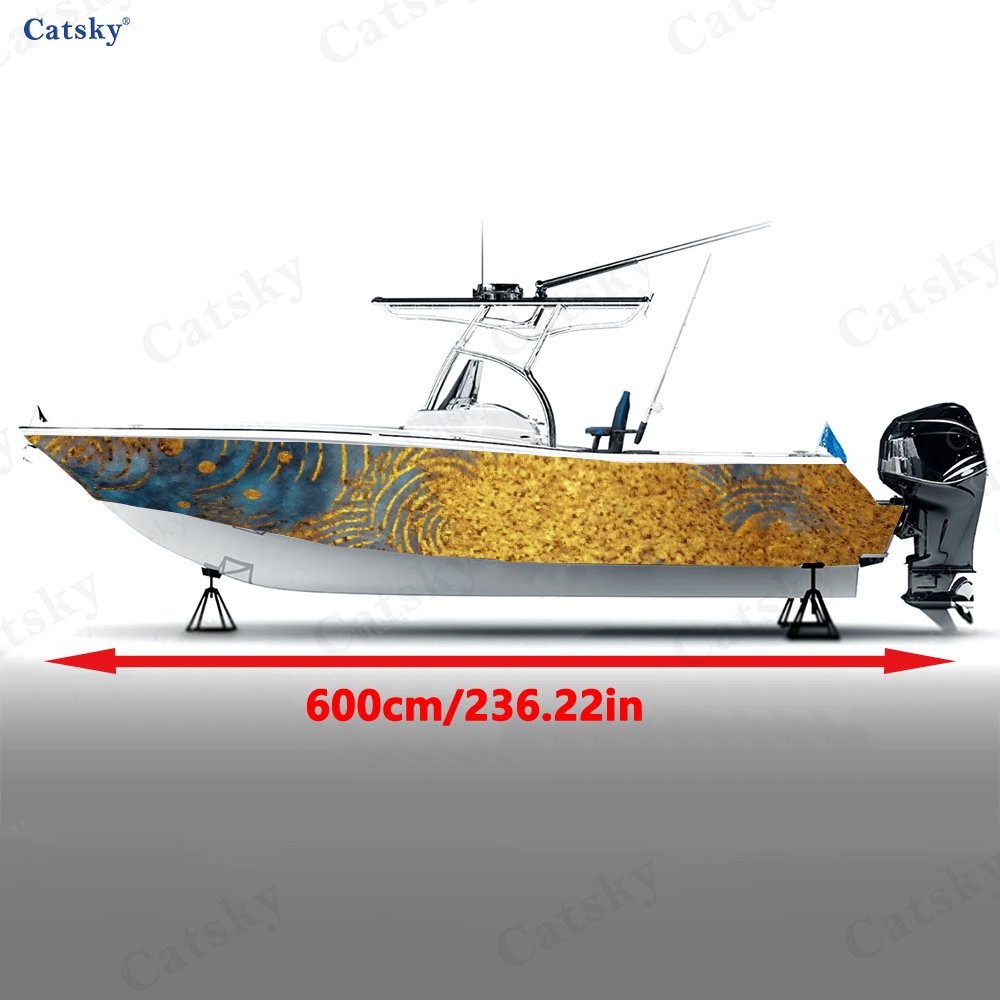 2D Flat Stickers for Boat Wrap, 2pcs