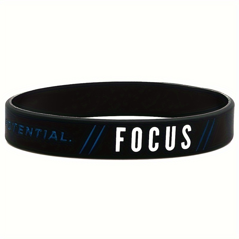 3pcs Motivational Inspirational Quotes Silicone Wristbands, Gift