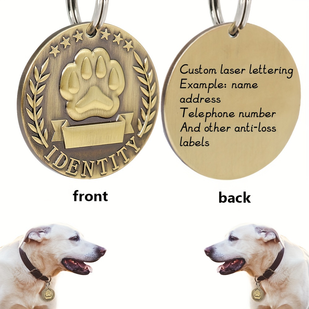 

Engraved Pet Id For , Personalized Zinc Alloy Paw , Accessories , And Phone For Prevention