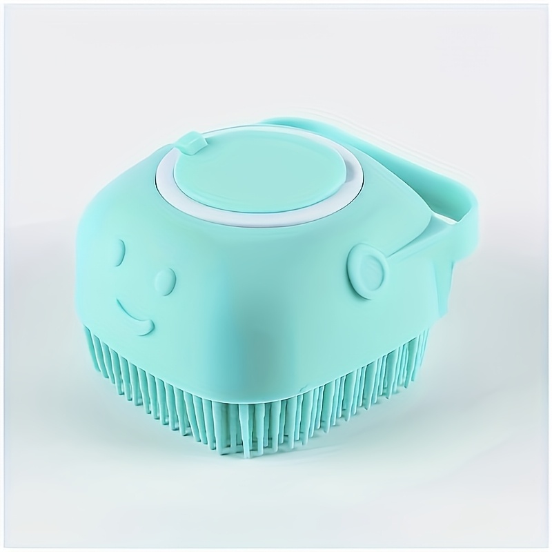 TEMU Pet Shampoo Brush med Shampoo Storage - Silikon Massage Gummi Bad Brush för Hundar och Katter, för Pomning och , Pet Grooming Tool | Modern |