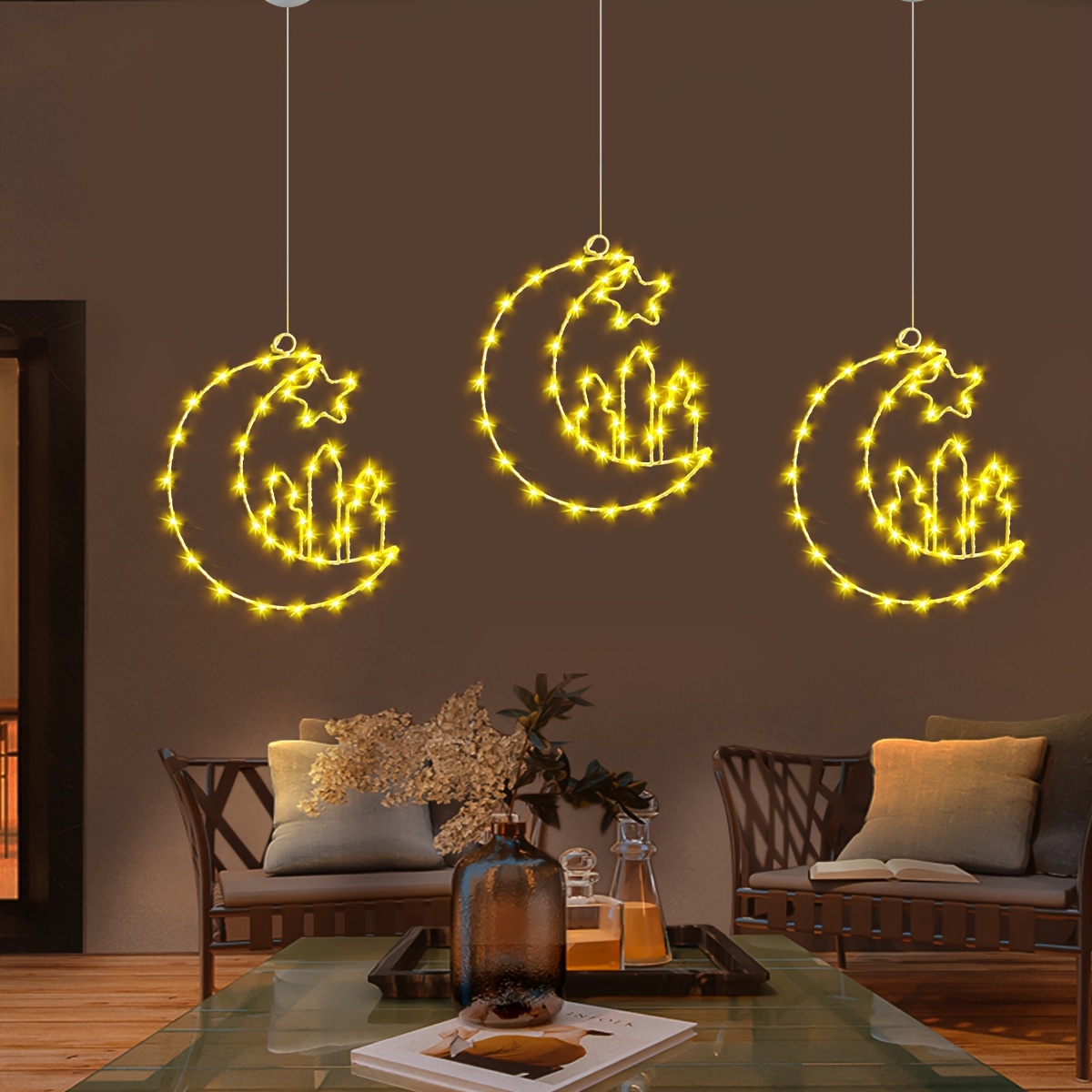 1 Pezzo Luce A Led Candela Appesa L'eid Decorazione Ramadan - Temu Italy