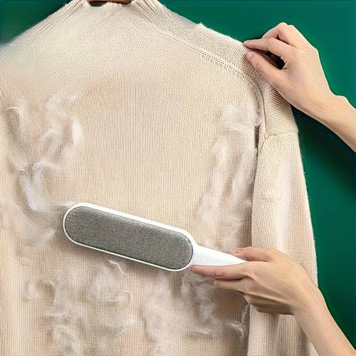 1pc portable double sided pet hair cleaning brush reusable designed for manual static cleaning cat and dog hair removal tool used for clothing sofa furniture bedding and carpets valentines day anniversary easter