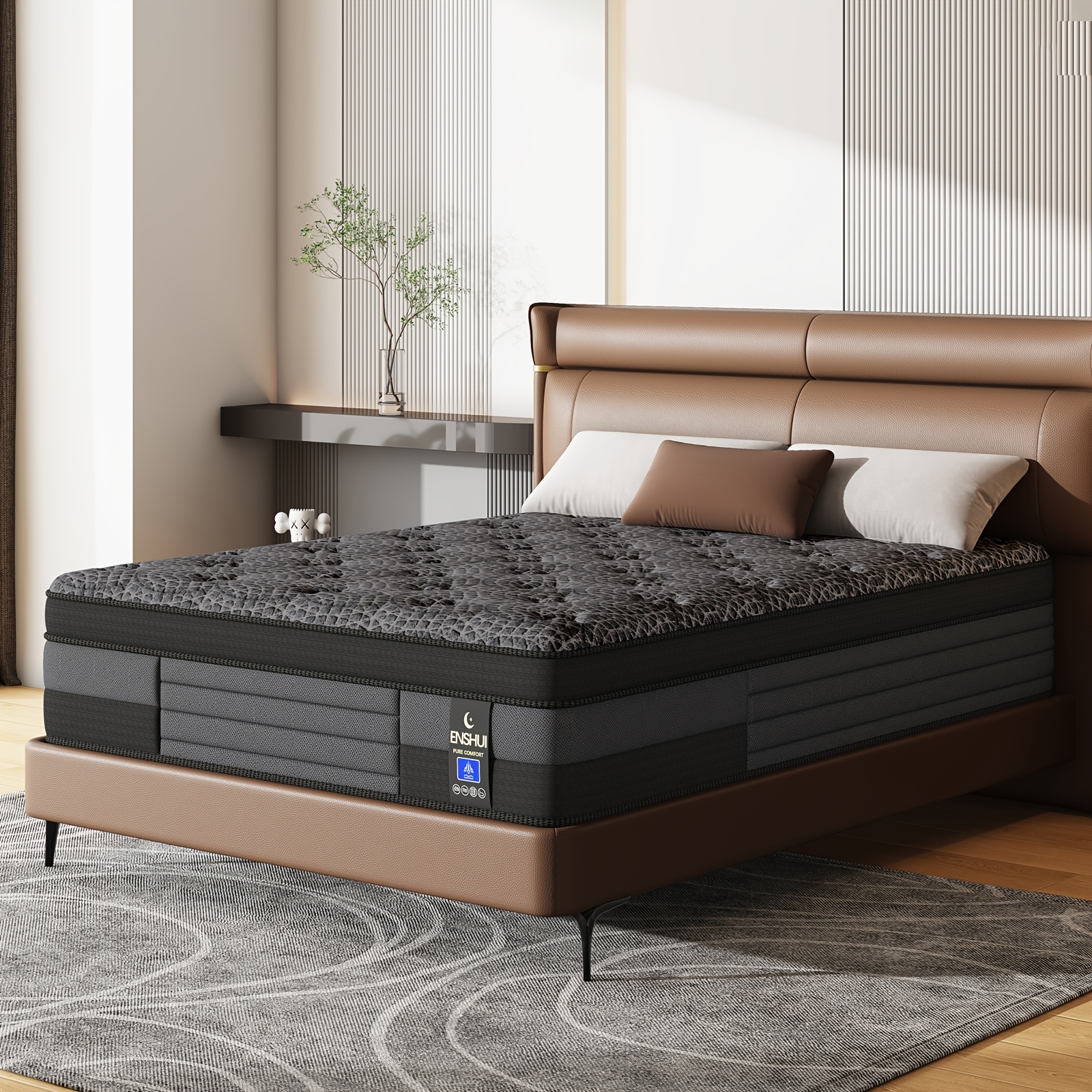 12/14 Inch Queen Size Mattress, King Sizes Mattress, Full Size Mattress, Twin Mattress In A Box | With Memory Foam and Individual Pocket Springs, Motion Isolation, Pressure Relief, Medium Firm Feel, Cool & Comfortable Sleep, Edge - Image 4