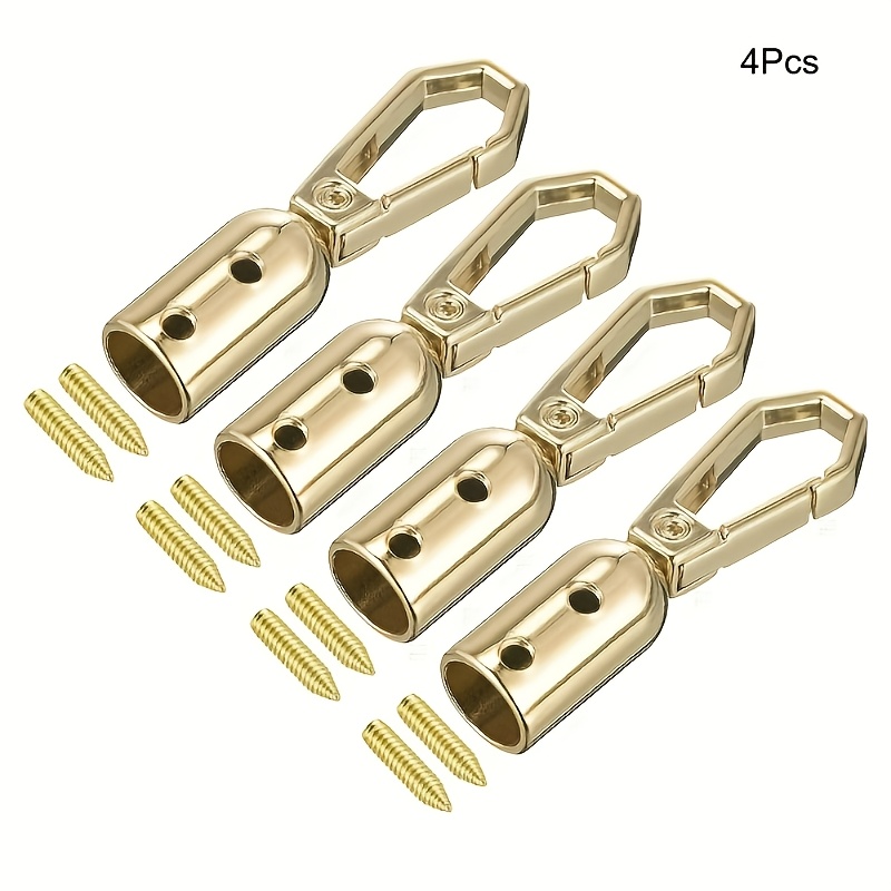 TEMU 4 Pièces 8 mm / 0,32 pouce Capuchon Métallique avec Vis pour Artisanat, Fabrication de et Ajouts de Portefeuilles pour Projets de Sacs à Main et
