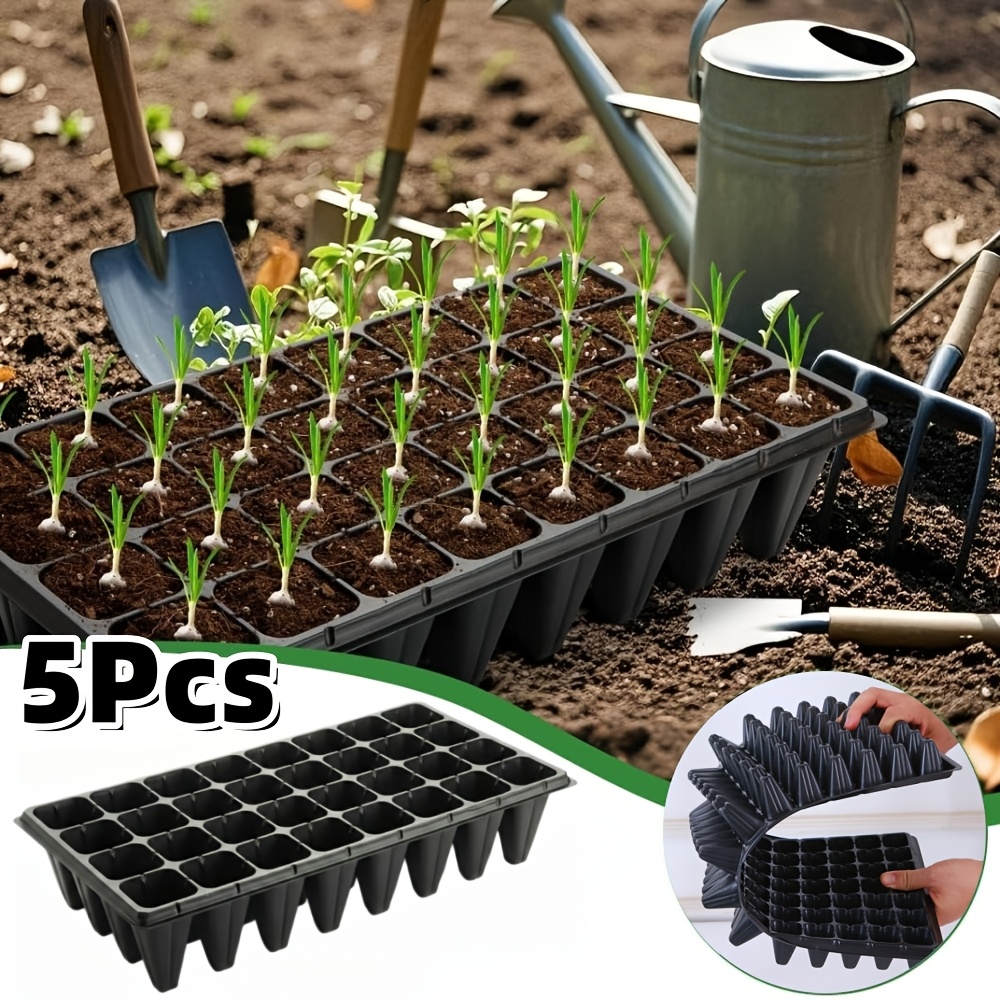 TEMU 32-cell Seed Starter Trays | Extra Deep 11.0cm Pvc Nursery Pots, 50.8cm X 25.4cm Size, Weather Resistant, Fits Standard 1020 Flats For Gardening