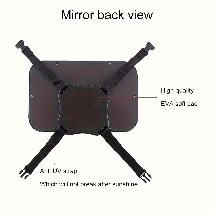 360° Rotating Safety Mirror for Children's Car Seats - Universal Fit, Rectangular Shape, Convex Lens, Suitable for Ages 3-6, ABS Material details 5