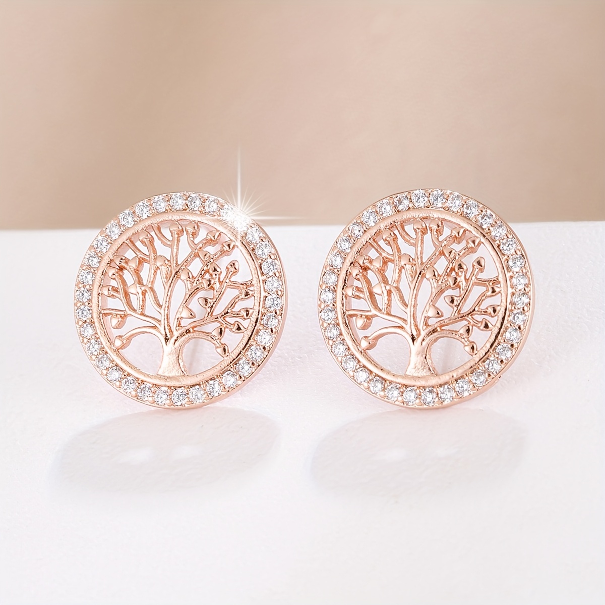 1 pair of earrings featuring an elegant tree of   versatile womens ear jewelry