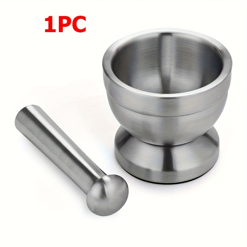 TEMU 1 Ensemble, Hachoir à Ail et en Acier Inoxydable - Hachoir à Ail Manuel pour Herbes et Épices - pour Écraser les Piments, les Poivrons, Etc. -