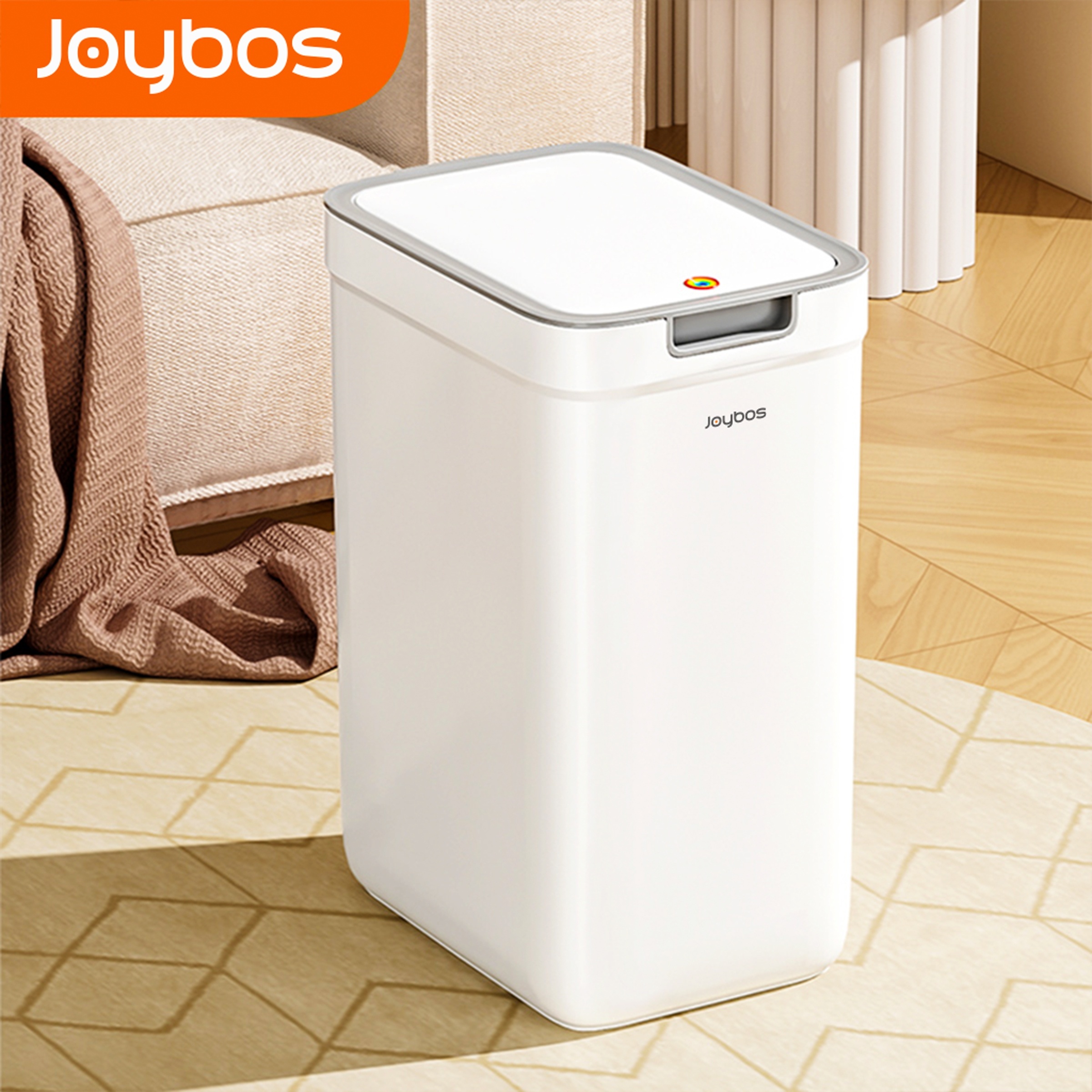 

Joybos Large-capacity Trash Can With Lid - Press & Seal, Odor-blocking, Wall-mountable Or Freestanding For Kitchen & Bathroom, , Cleaning Supplies