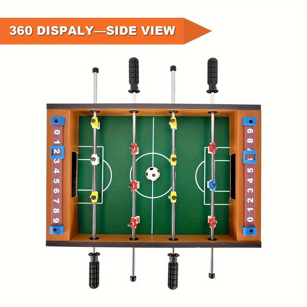  wooden mini foosball table portable tabletop soccer game with high quality rods easy fold store design adults 14 ideal gift for holidays celebrations Product details 7