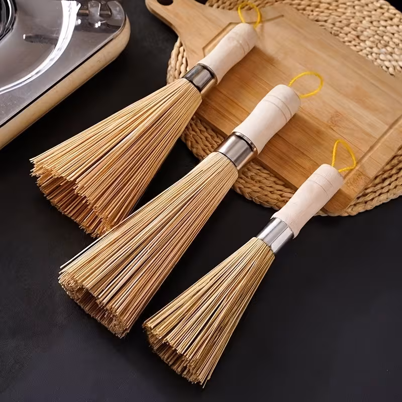 natural brush kitchen handheld cleaning brush suitable for pots and dishes multi purpose decontamination to scrub easy to hold and durable without shedding Product details 1
