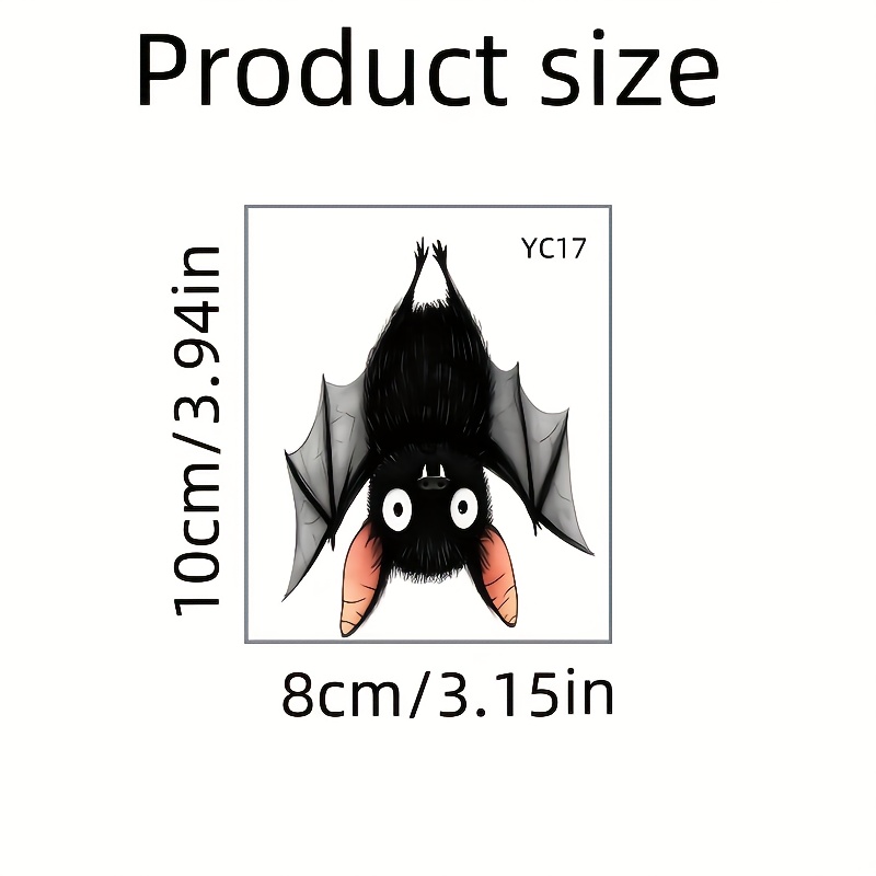 1pc Cute Bat Sticker - Halloween Style Decor Switch Sticker, Self-adhesive Home Door Frame Protector, Suitable For Window Display, Switches, Wall Stickers, Door Frame, Party Decoration Adhesive Paper