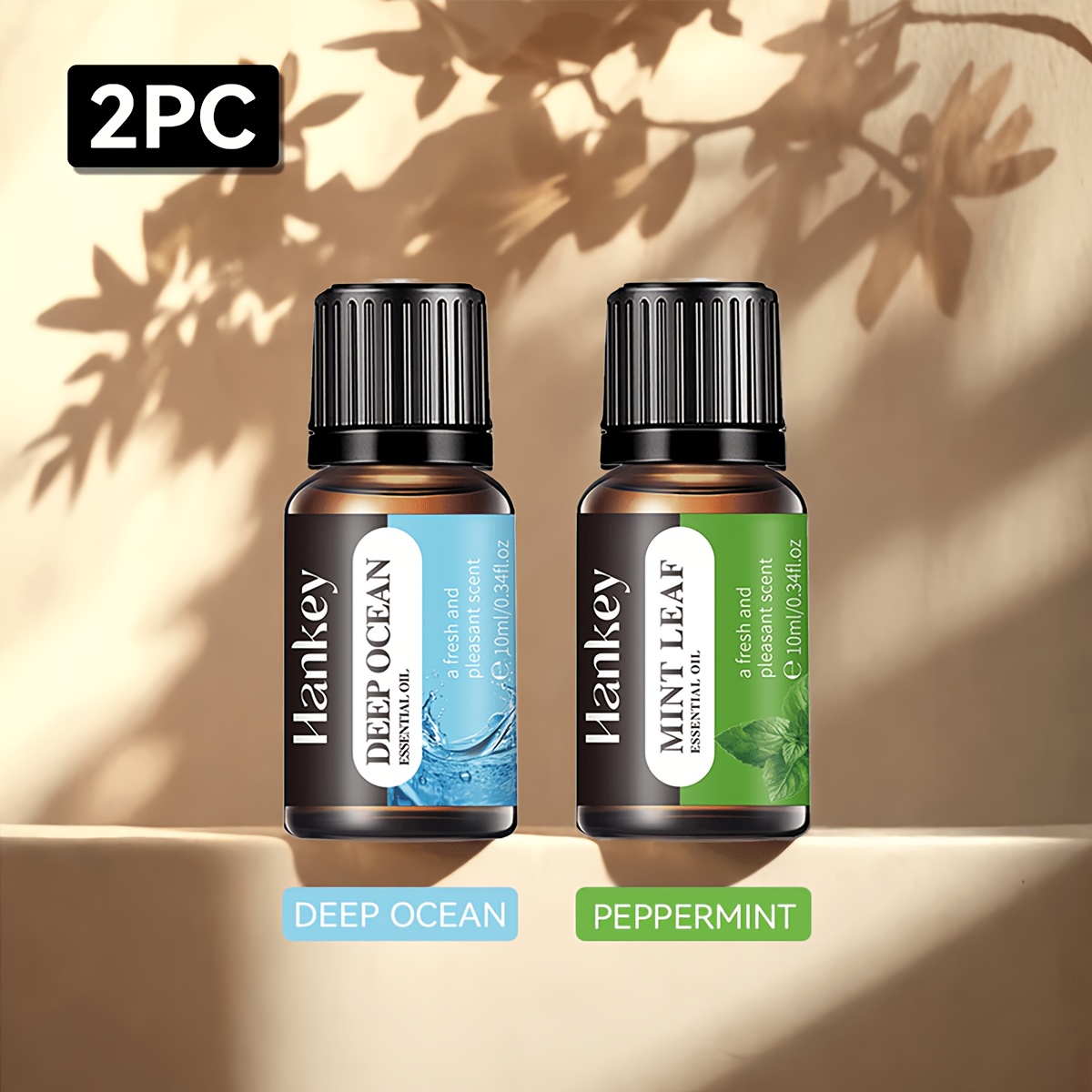 2 Sticle de Ulei Esențial Solubil în Apă, Difuzor de Aromă, Lumânare Aromată, Ardizor Aromă, Piatră Aromată, Umidificator, Aromă Auto, Supliment Lichid cu Ulei Esențial Aromat pentru Casă