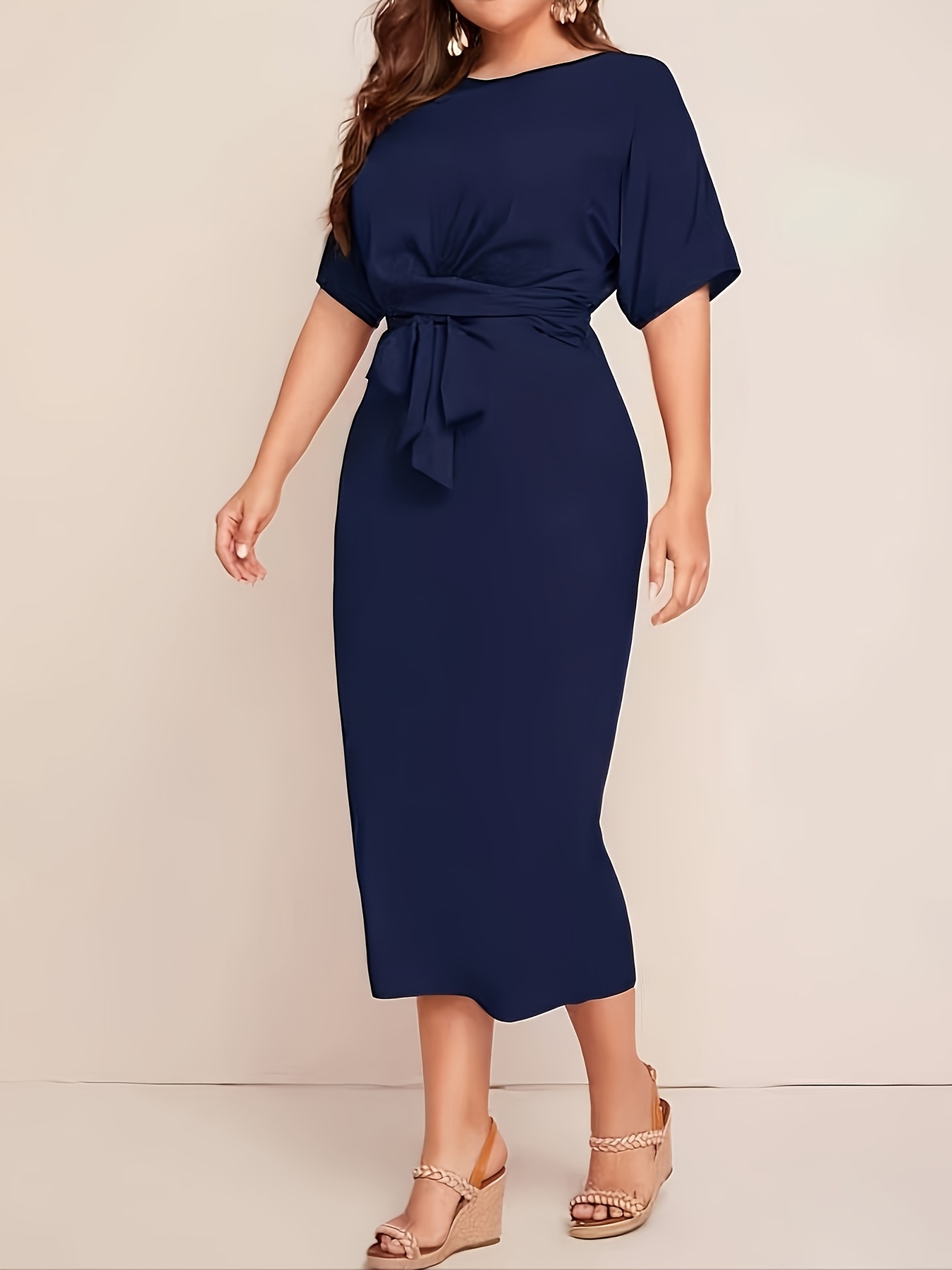 Luxurious Burgundy Dress Women'S Summer Loose Tummy Control High-End  *-Length Skirt