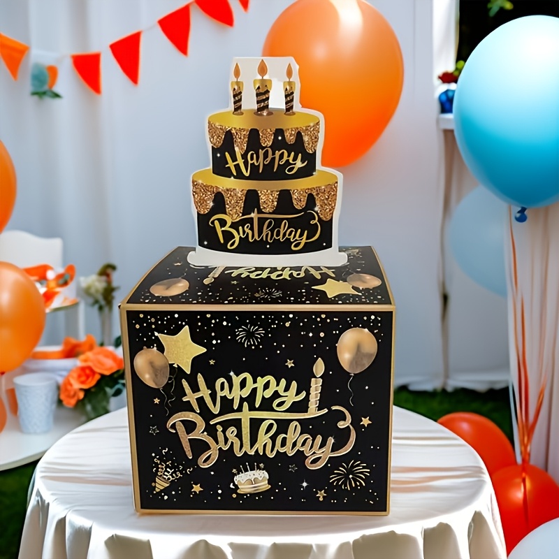 TEMU Nouvelle boîte-cadeau pour joyeux anniversaire 2026, style surprise étoile d'anniversaire à , boîte de rangement pour argent pour homme/femme -