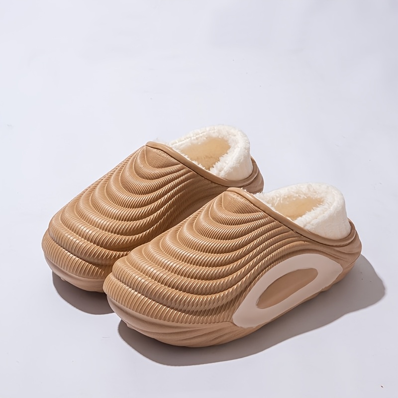 TEMU Outdoor Walk Winter Slippers Women's Padded Sandals, Fashion Eva Indoor Livingroom Warm Shoes Bedroom Couple's Slippers Wrap Around Slippers,
