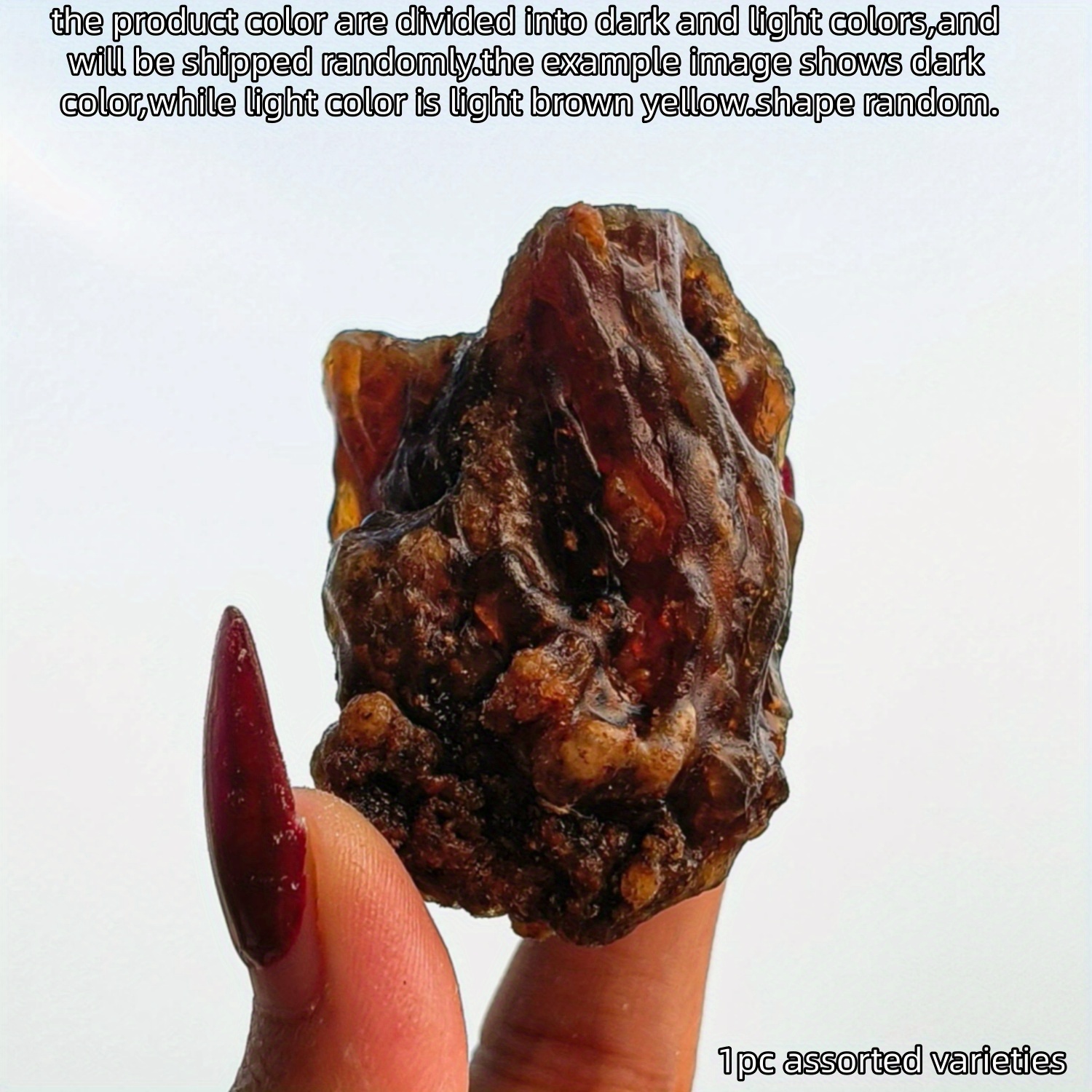 Image of 1pc Rare Amber Stone - Amber Strips/blocks Containing Impurities, Best For Collection, Meditation Altar Home Decoration, Witchcraft And Mental Health, Energy Accessories, Random Color Shaped Clumps