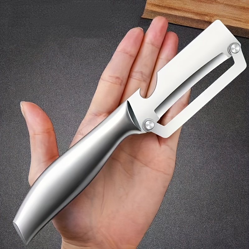 1 2pcs thickened stainless steel peeler kitchen specific potato peeler household multifunctional fruit planer scraper silvery