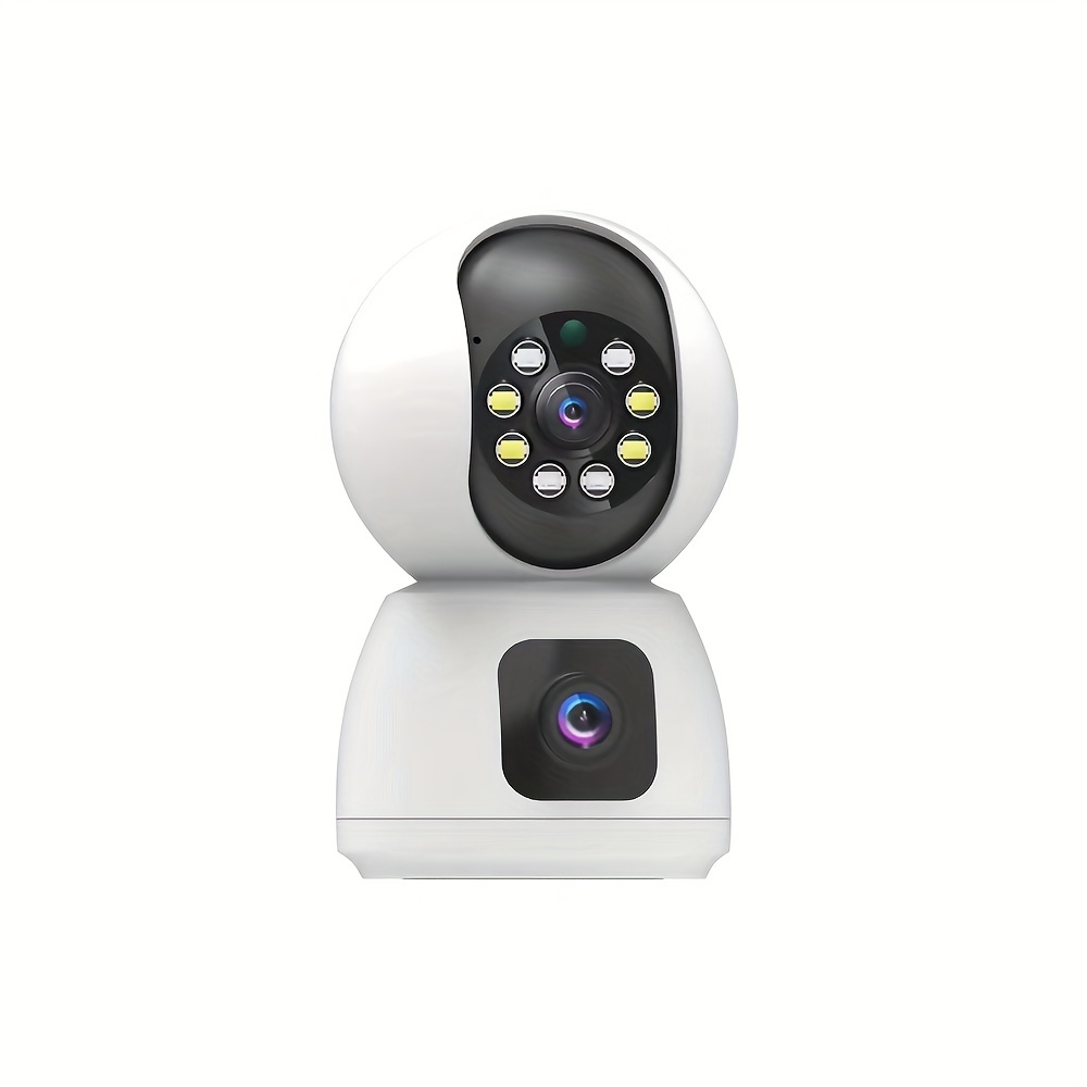

1080p Dual Lens Security Camera, 2.4ghz Wifi Camera, Ai Motion Detection, Human Auto Tracking, Color Night Vision, Cloud&sd Card Storage, 2-way Audio