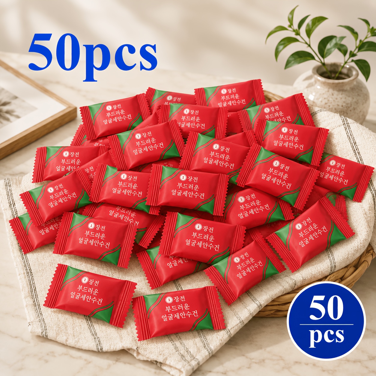 50pcs Compressed Towels, Portable Thick Face Towels For Travel, Camping, Hiking & Daily Use