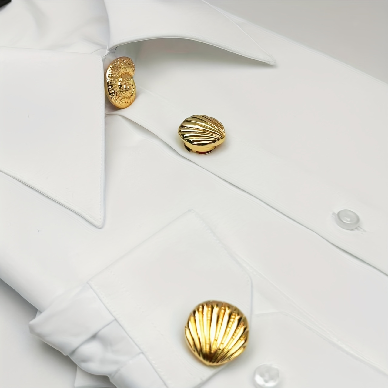 Ocean Style Seashell Conch Button Covers - Shirt Decorative Buttons