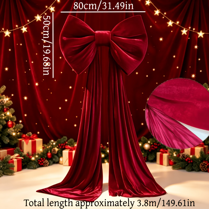 TEMU Decorazione per feste con , nastro , trenino di fiocchi da 3,8 m/149,61 pollici, accessorio per decorazioni festive, decorazioni eleganti per