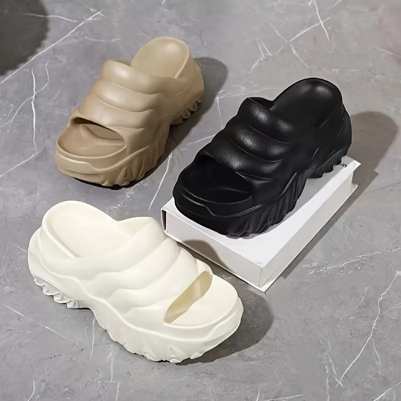 2025 new style womens summer fashion flip flops eva thick sole wear resistant open toe slip 3 colors black beige white lightweight for spring summer beach parties casual ideal holiday gift summer beach accessories party footwear durable footwear opentoe sandals party Product details 9