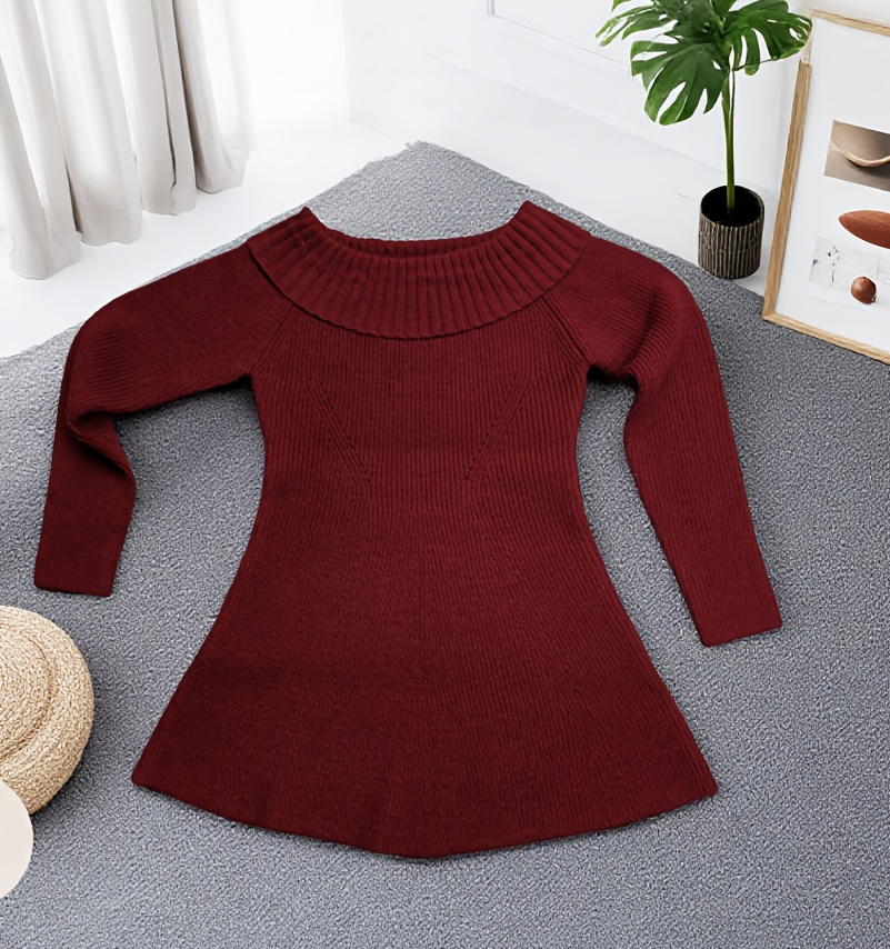 western christmas gift dress solid color v neck hem - Temu