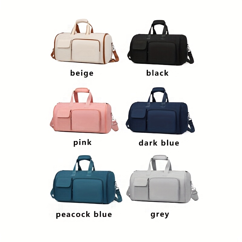 Moqueta de Nylon para Mujer, Bolso Multifuncional con Compartimento Separado Seco/Húmedo y Diseño de Zona para Zapatos, Mochila de Viaje con Muchas Bolsillos Ideal para Negocios y Viajes