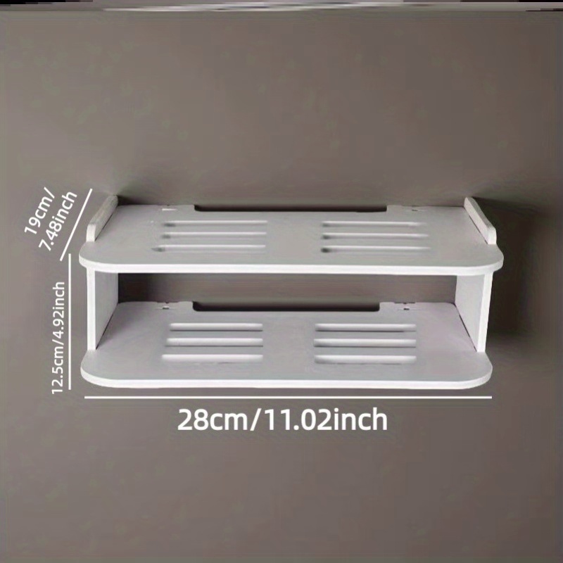 1 Wall Mounted Wifi Storage Rack With Breathable Router Placement Rack, Utility Racks