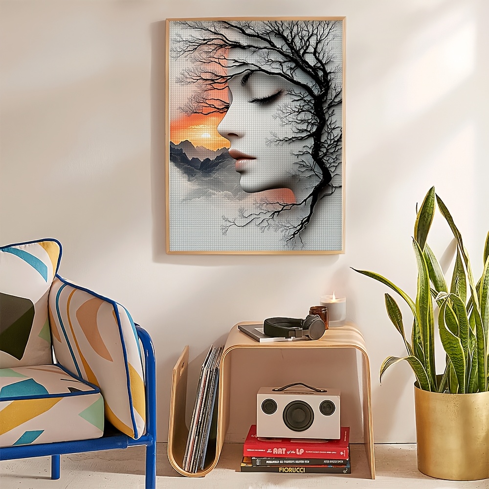 Cross Stitch Kit with Pre-Printed Pattern for Home Decoration Art
