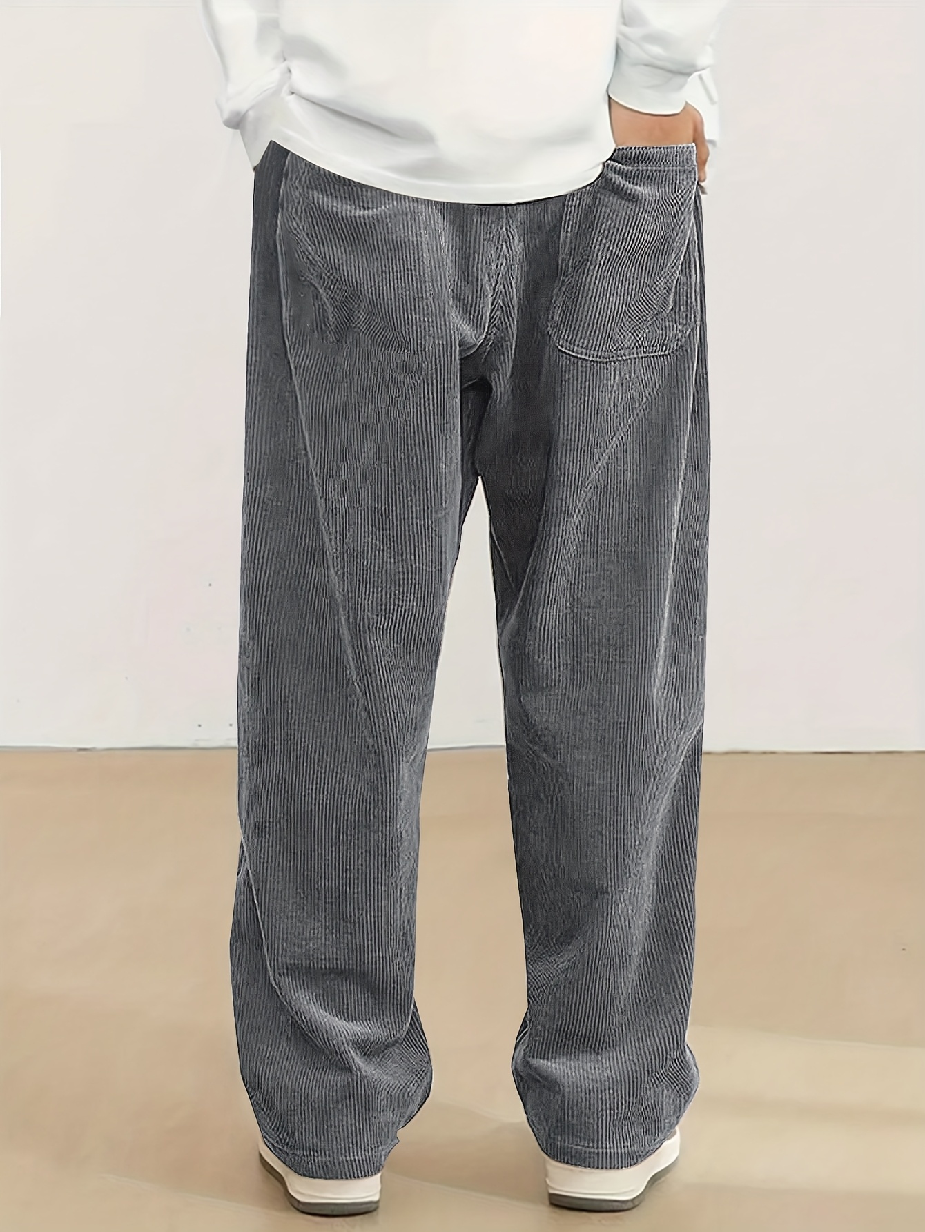 Pantalon De Jogging Pour Homme - Pantalon En Velours Côtelé - Jambes Larges Et Droites - Pantalon De Loisirs Décontracté - Vintage - Pantalon Japonais - Pantalon à Lacets - Pantalon De Jogging Baggy