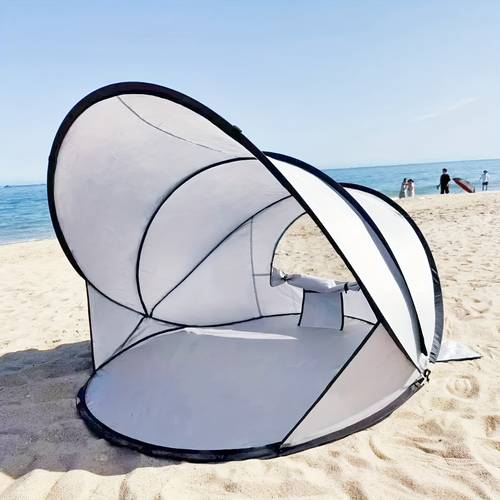 1 stück automatisches -up zelt, 1-sekunden schnellöffnung, extra großes atmungsaktives sonnenschutz-park camping shelter für 3-4 personen 130 3cm x 130 3 2cm (l*b) * 105 2