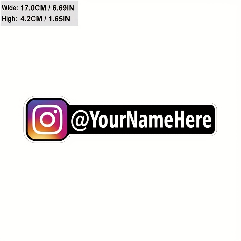 2-Pack Personalized Instagram Username Vinyl Decal Stickers - Custom Social Media Car Window Decals