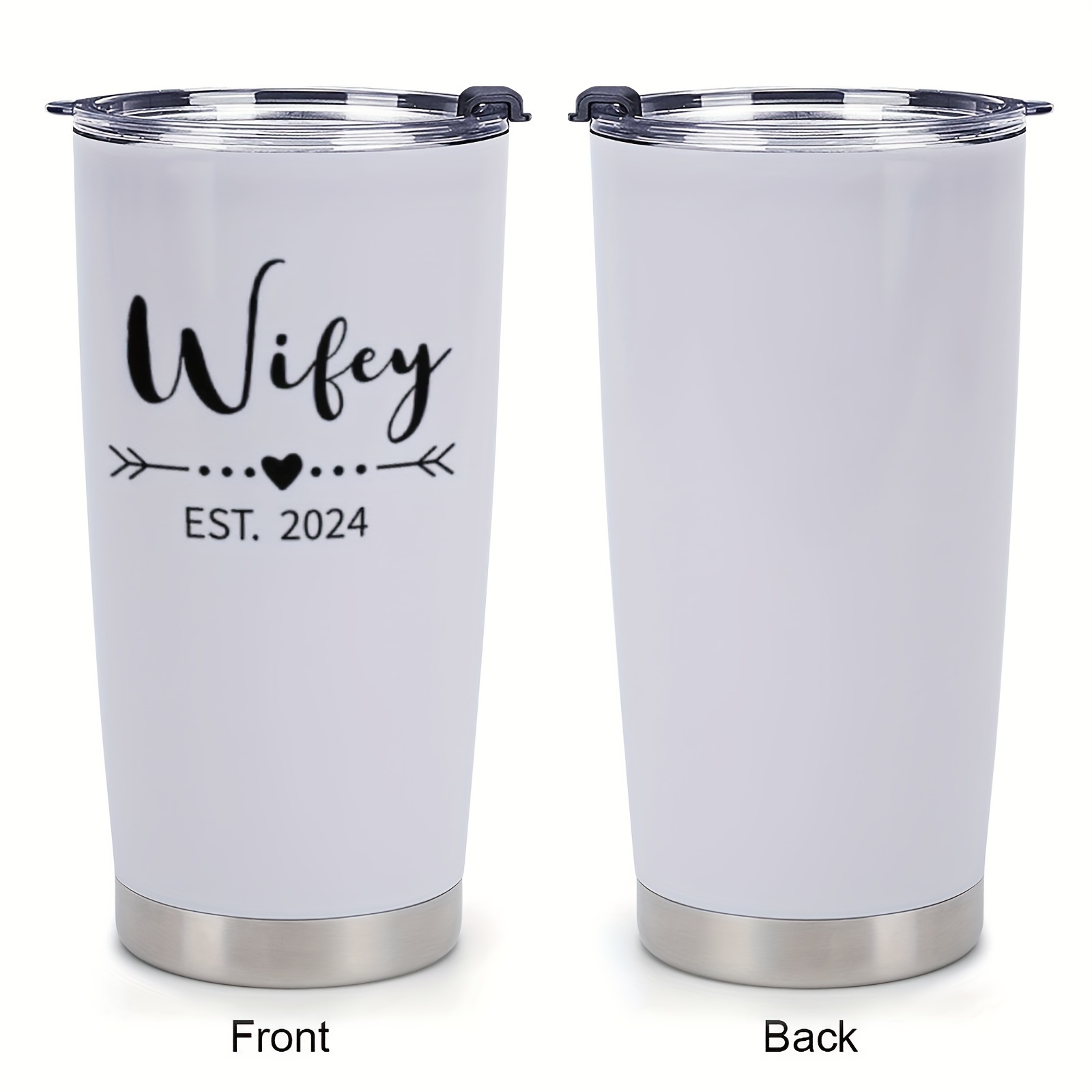 

Wifey 20oz Stainless Steel With Lid - Double Wall Vacuum Insulated Travel Mug For Hiking, Camping & , Stainless Steel , Vacuum Insulated, Travel Mug, Hiking