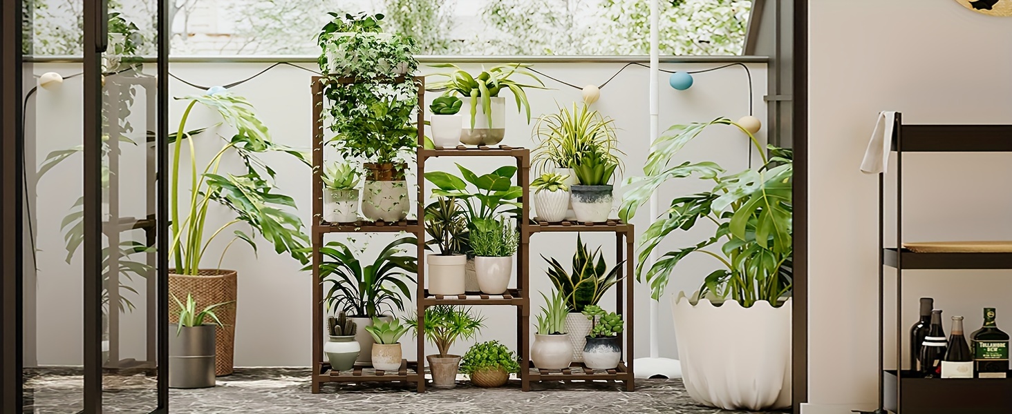 KAHEIGN 5-laags plantenstandaard voor binnen, 106 cm hoge plantenplank