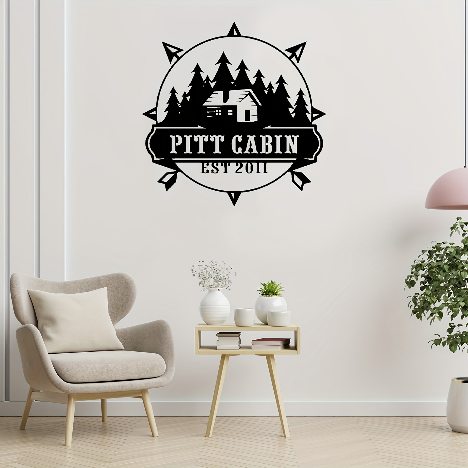 1pc customizable rustic metal wall sign personalized cabin decor with split lettering   outdoor home   unique gift idea details 2