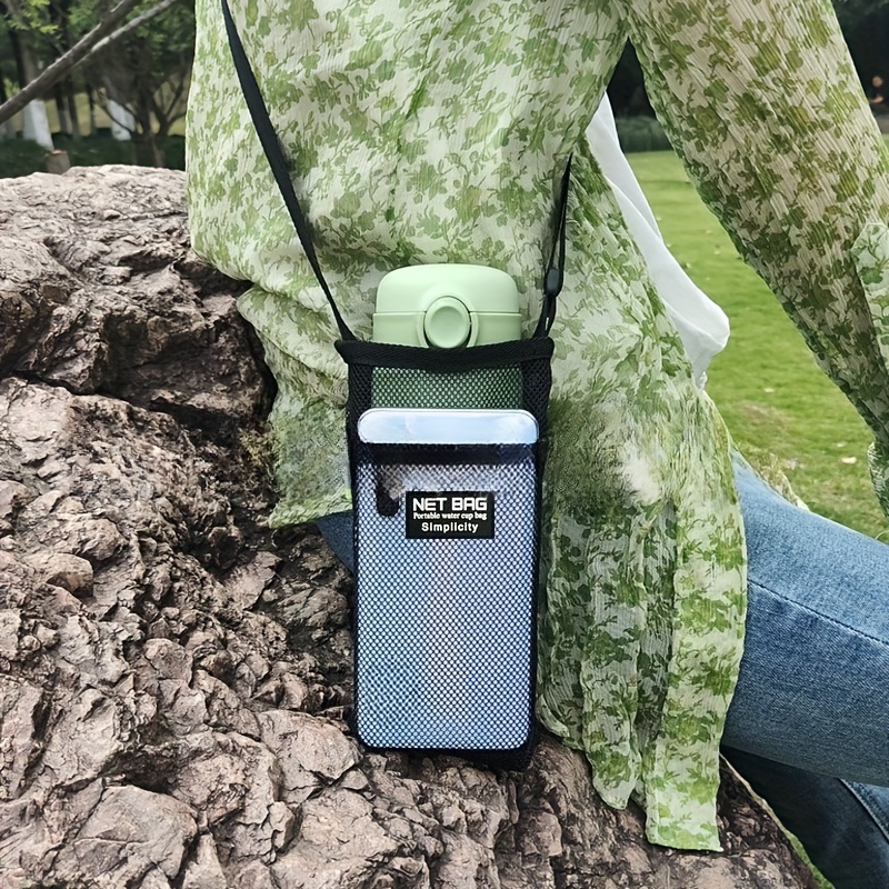 E-shop Vielseitige Wasserflaschen- & Handy-Mesh-Tasche - für Strand, Wandern, Camping & Sportveranstaltungen