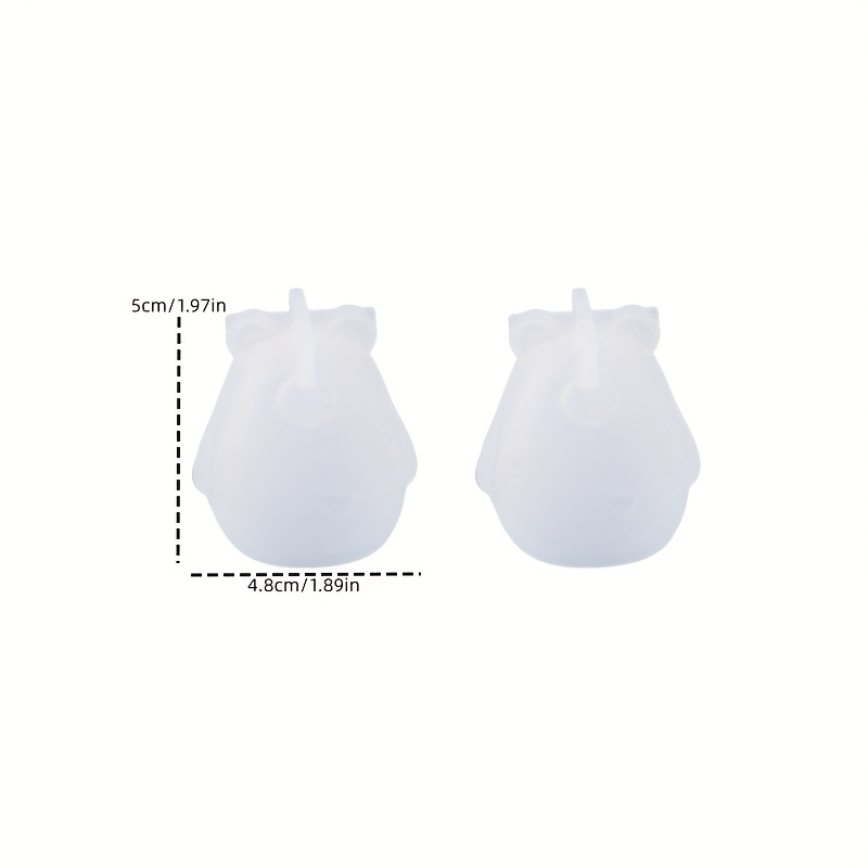 Image of Dnejiu 2pcs Diy Resin Silicone Mold Compatible For Epoxy/plaster/candle/wax - Cute 3d Bear & Heart Shape With Detailed & - Handmade, Ornaments, Home Decor Molds