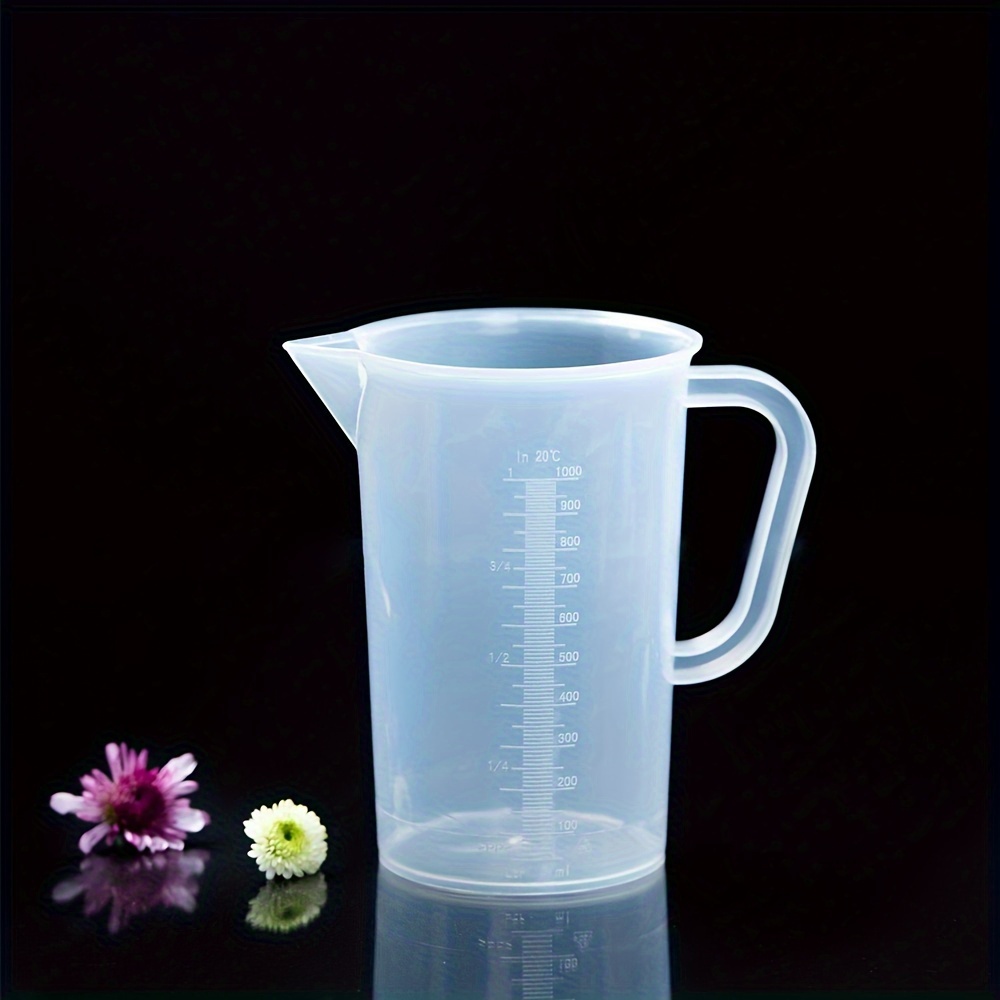 

Eugelrom 1000ml Clear Measuring Cup With Scale - Shatterproof, Food- Plastic, Transparent Pouring Jug For & Kitchen Use