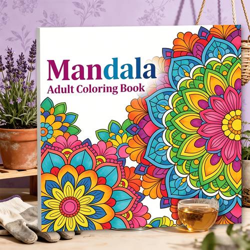 1pc 20x20 inch floral mandala spiral coloring book new version 24 pages thick paper book for adults and teens for relaxation an ideal gift for new year birthdays and parties