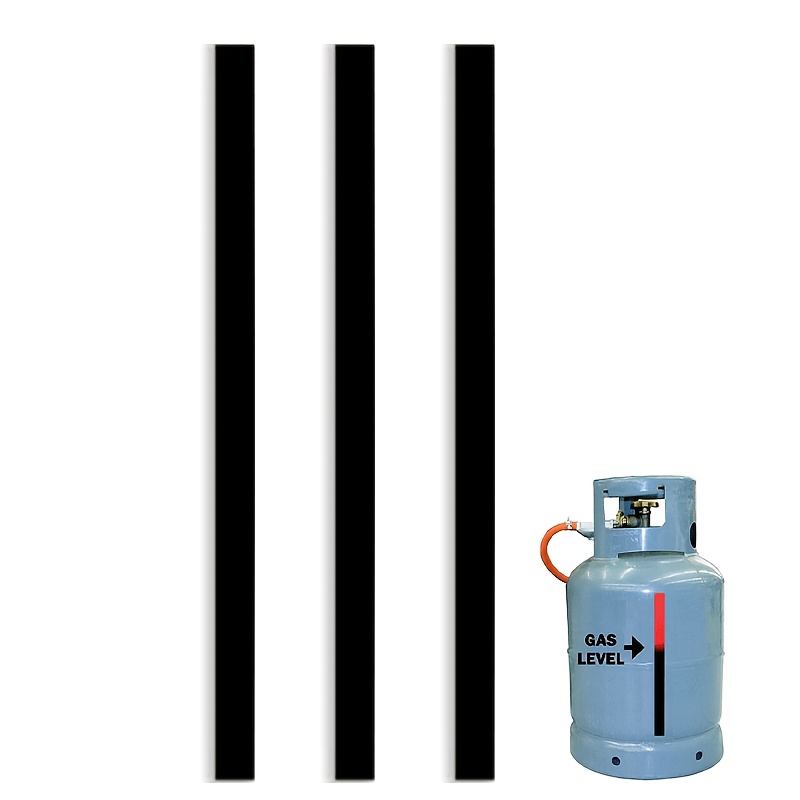 1/3pcs Rv Camping Thermochromic Gas Level Indicator Strips - 200mm - For Liquefied Petroleum Gas, Butane& Propane Tanks - Peel& Stick - Color Change Shows Remaining Gas Level - Portable& Disposable