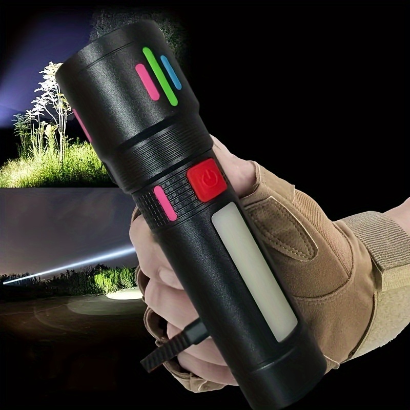 

Long- Bar Side Light Outdoor Telescopic Household Flashlight Ultra- Portable Aluminum Alloy