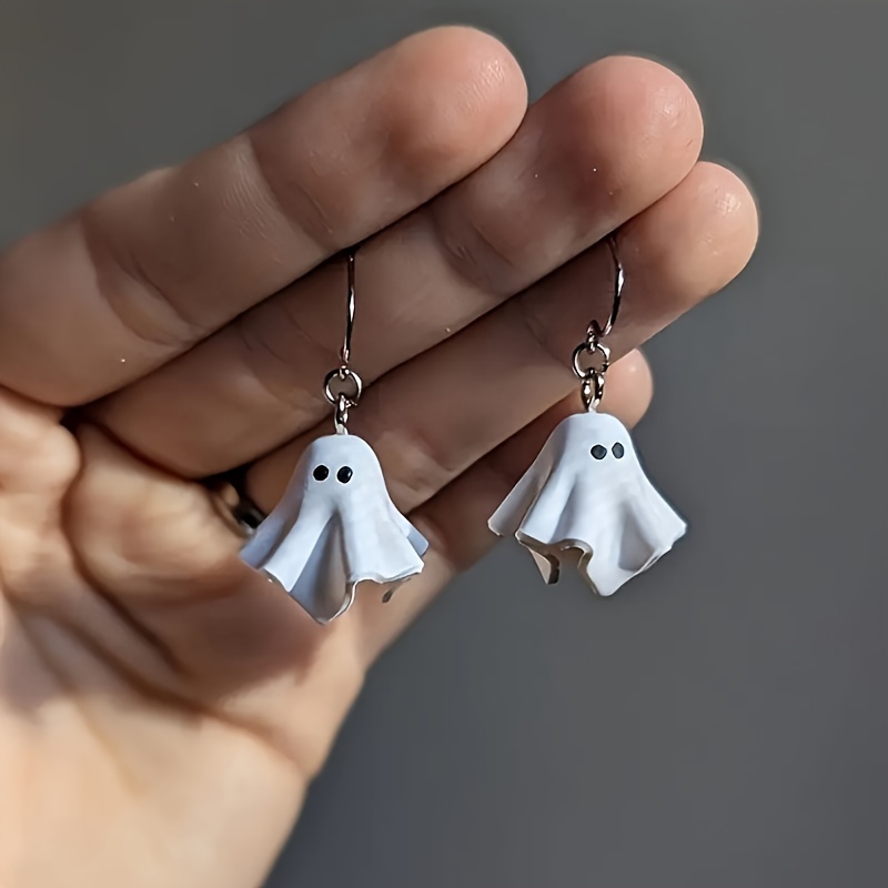 

Cute Earrings For Party - Novelty Spirit Dangle Earrings, Zinc Alloy, No Plating, Hypoallergenic Ear Hooks, Festive Jewelry Gift - 1 Pair