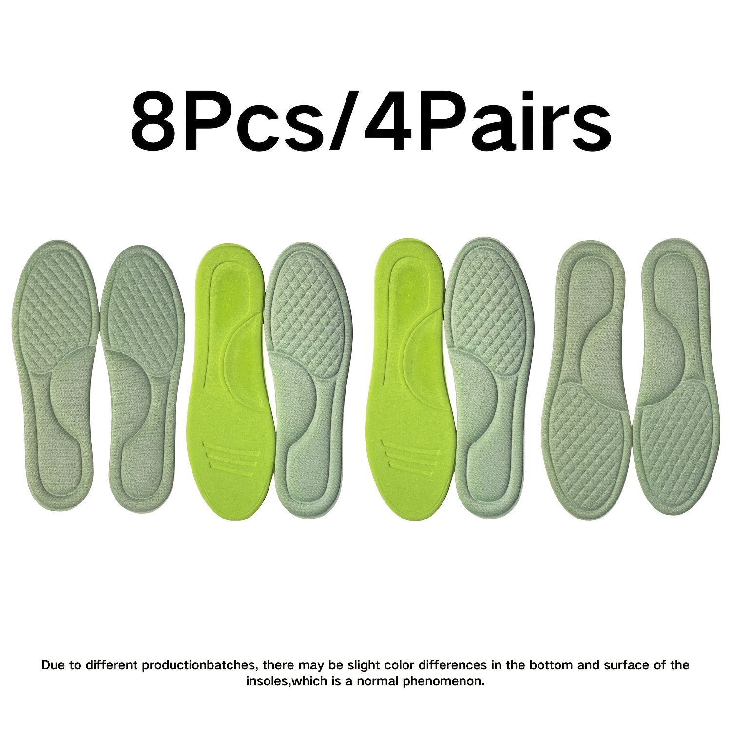 TEMU 8 pezzi/4 per scarpe sportive leggere e traspiranti. Materiale e confortevole. Design unico sul per un'eccellente resistenza allo scivolamento.