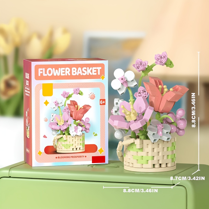 Building Block Eternal Flower Desktop Ornaments Decoration Holiday Gifts