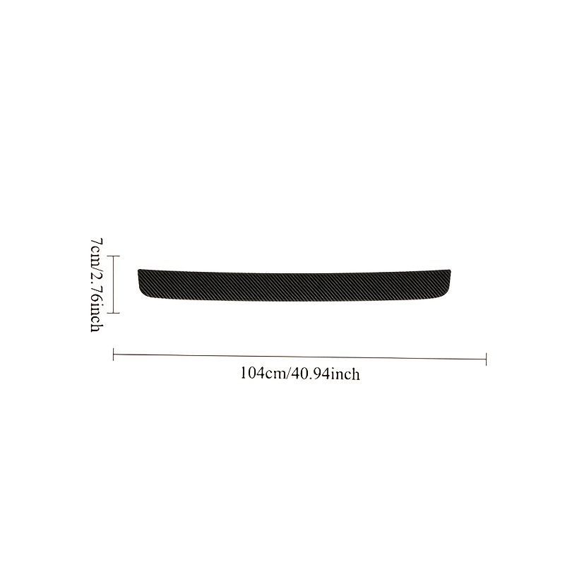 TEMU 2pcs Set Universal Car Door Sill Carbon Fiber Sticker Rear Bumper Guard Anti-scratch Strip Kick Plate Protective Film Trunk Step Pad With Free