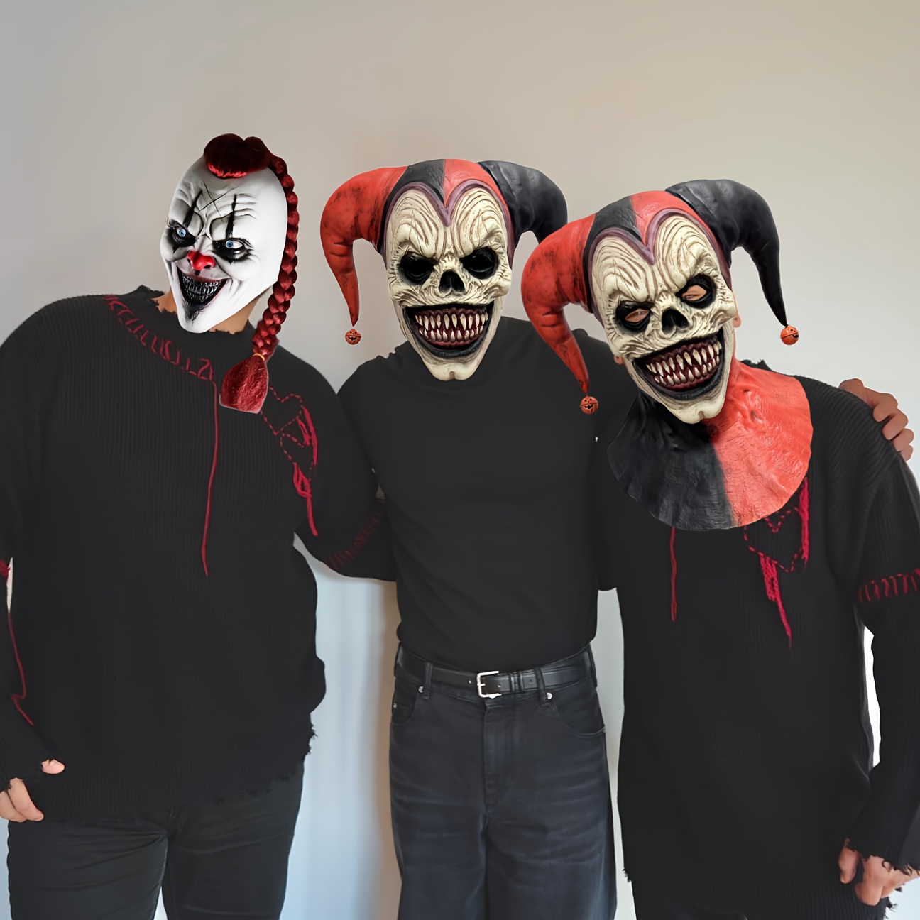 Horror Bell Clown Latex Head Mask for Halloween